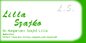 lilla szajko business card